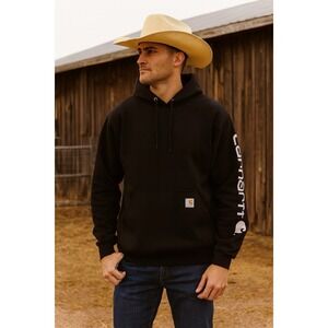Carhartt Black Hoodie Pullover Sweatshirt Mens Size Small Western Gorpcore NWT